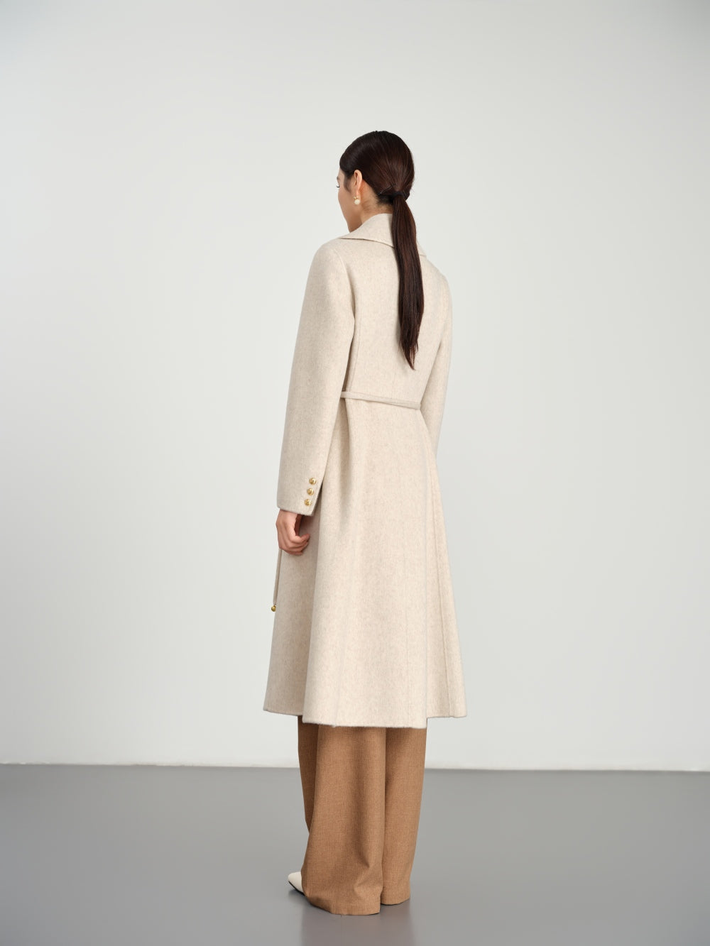 Belted Coat in Double-Face Wool-Cashmere