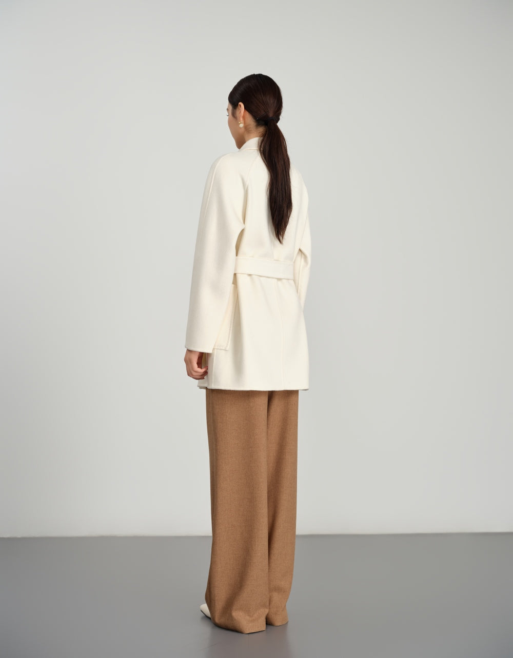 Belted Coat in Double-Face Wool-Cashmere