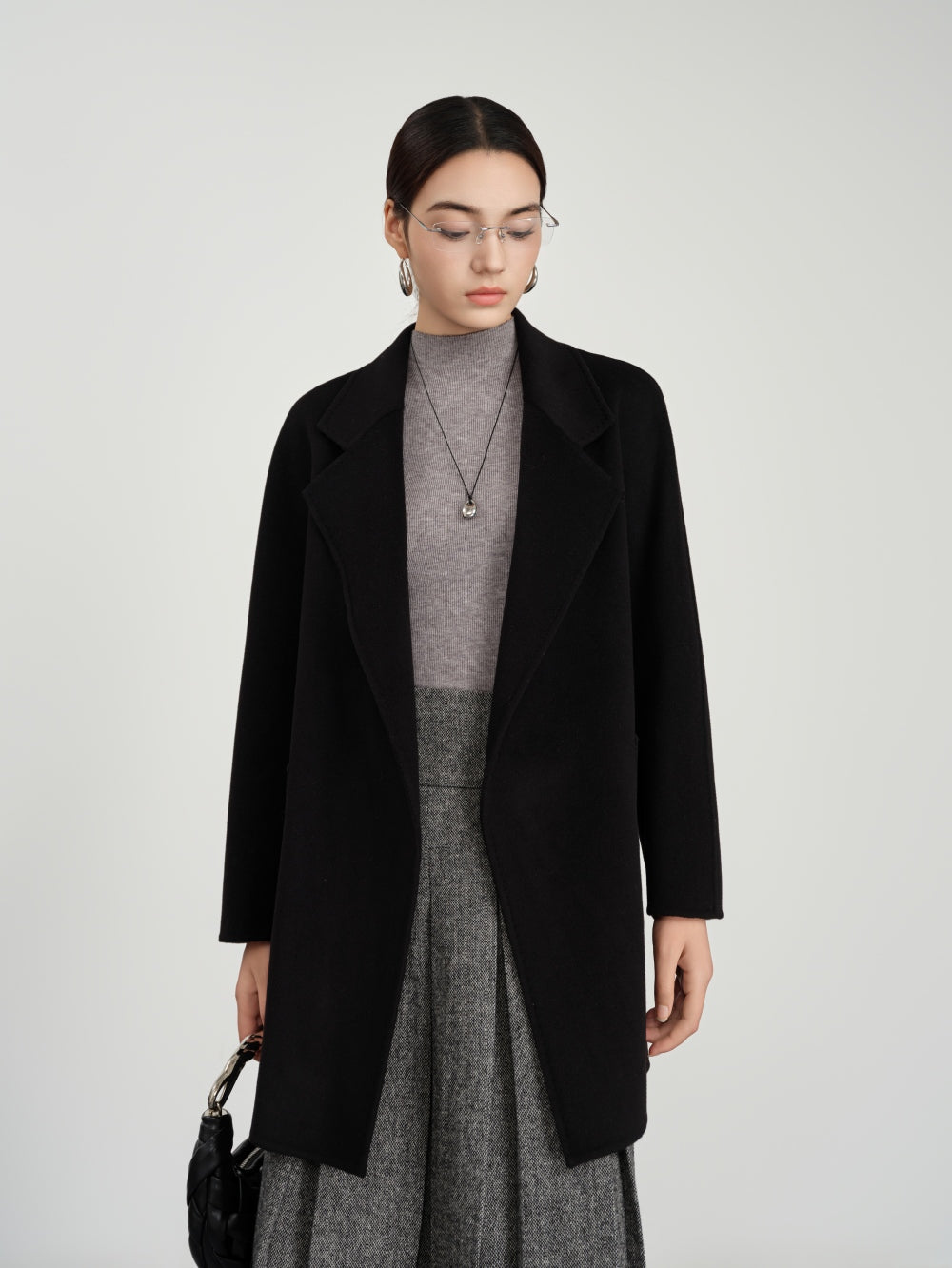Belted Coat in Double-Face Wool-Cashmere