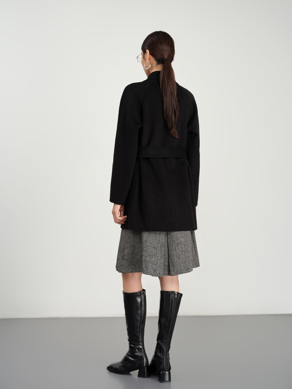 Belted Coat in Double-Face Wool-Cashmere