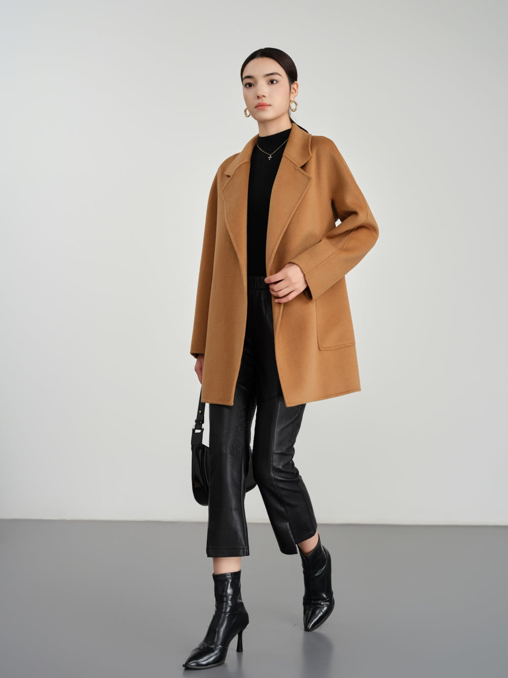 Belted Coat in Double-Face Wool-Cashmere