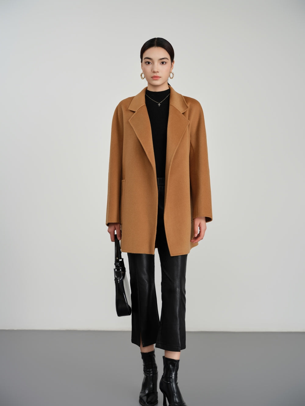 Belted Coat in Double-Face Wool-Cashmere
