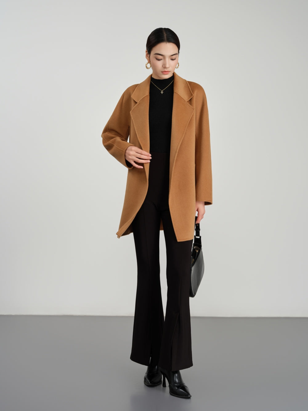 Belted Coat in Double-Face Wool-Cashmere